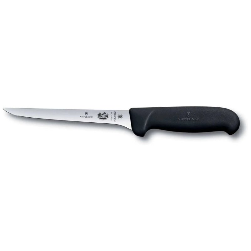 Nóż do filetowania Victorinox Fibrox 5.6413.15 - elastyczny, prosty, wąski, 15cm